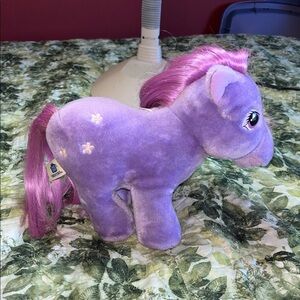 Vintage Purple My Little Pony Stars Plush Pony‎ with Pink Mane Great Condition